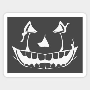 Evil Pumpkin Face Halloween Sticker